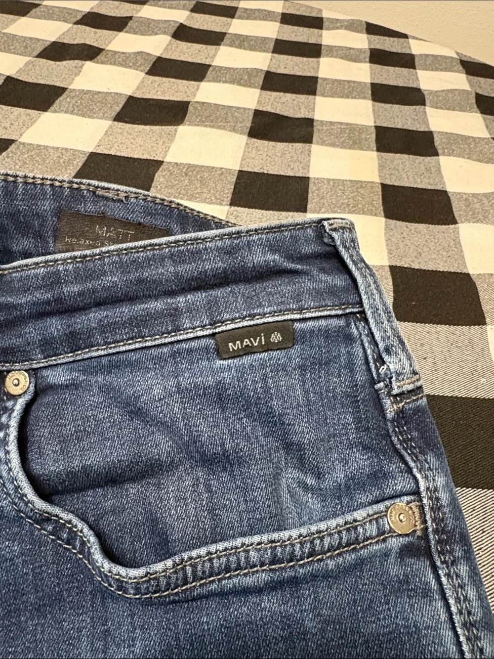 Mavi Jeans Matt Relaxed Straight Leg Men's Size 38 x 34 Long Tall Stretch Dark